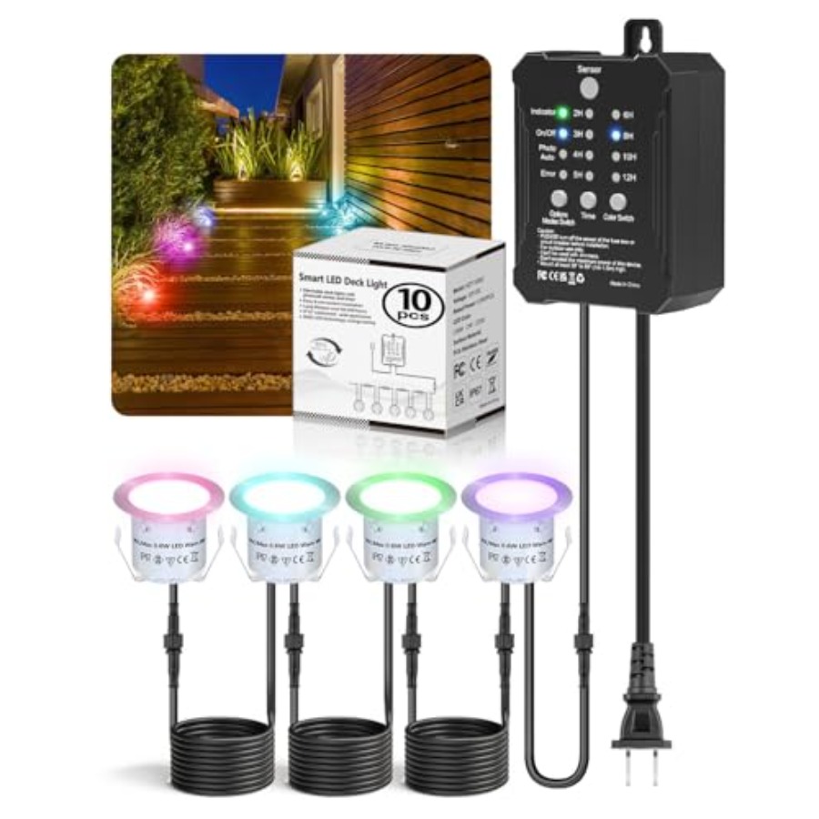 Outdoor Lighting Kits Low Voltage - RGB Deck Lights Kit with Low