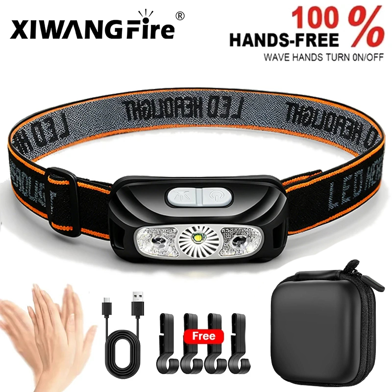 Outdoor Lighting Globes - Strong Light Headlamp Portable LED Sensor