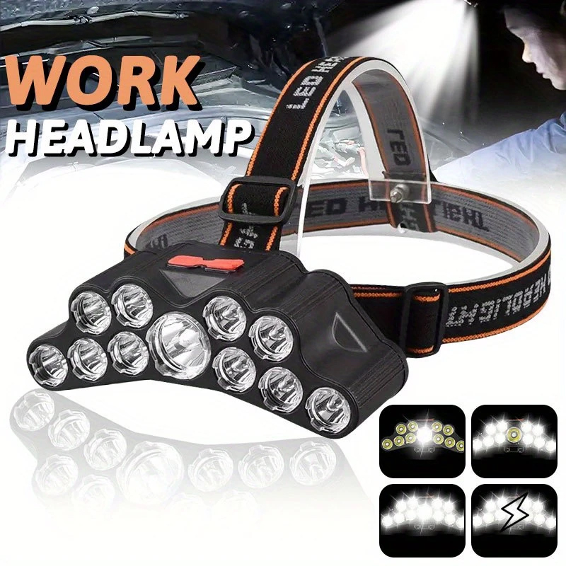 Outdoor Lighting Globes - 11 LED Headlamp Strong Light Head