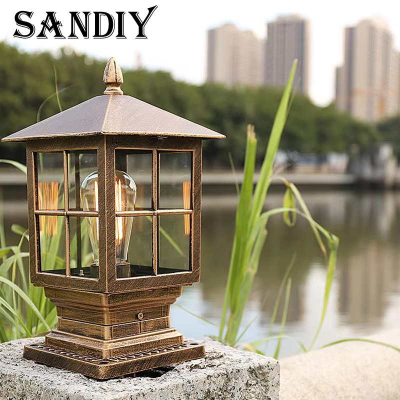 Outdoor Yard Lighting Fixtures - Outdoor Post Lights Led Metal Glass