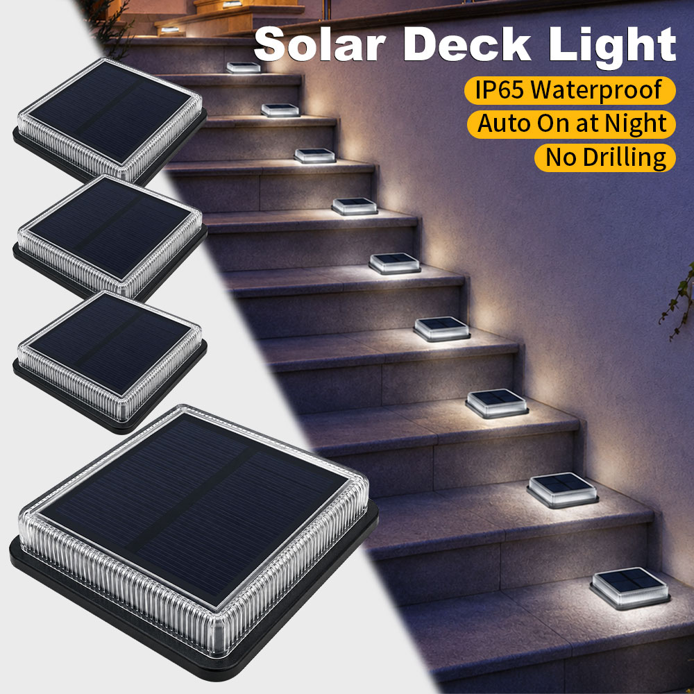 Outdoor Lighting Ground Fixtures - Solar Deck Light Outdoor Waterproof Landscape