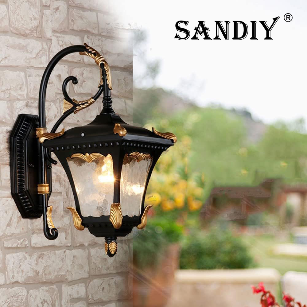 Outdoor Yard Lighting Fixtures - SANDIY Outdoor Wall Lamp Retro Porch