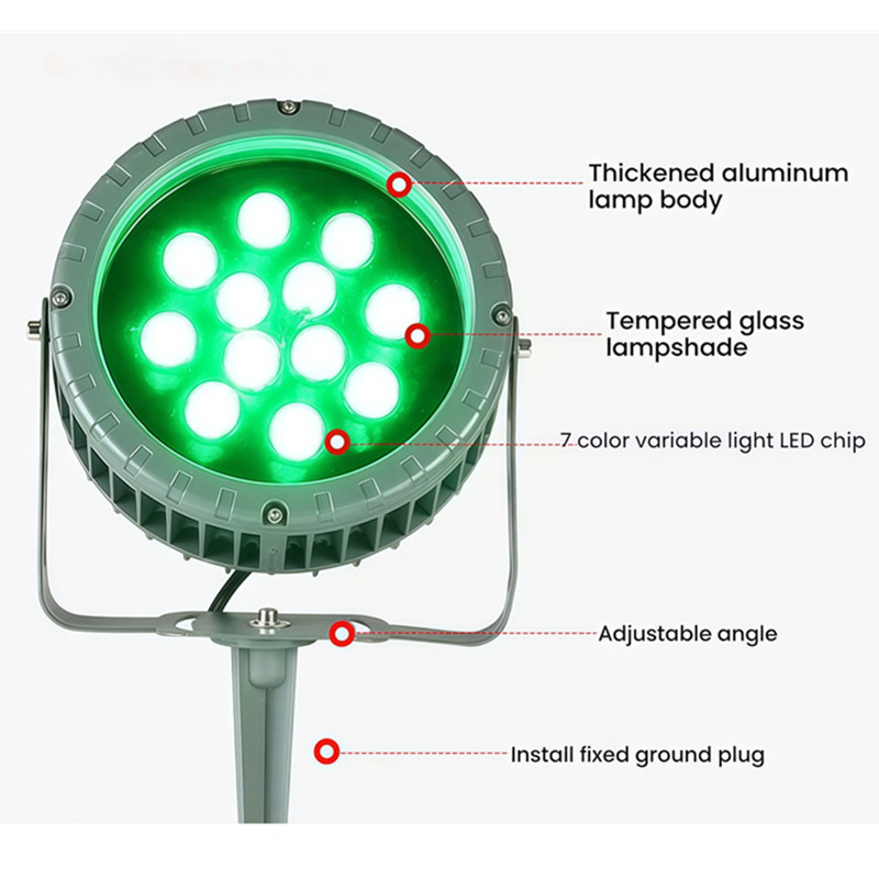 Outdoor Lighting Ground Fixtures - RGB LED Lamp Outdoor Exterior Wall