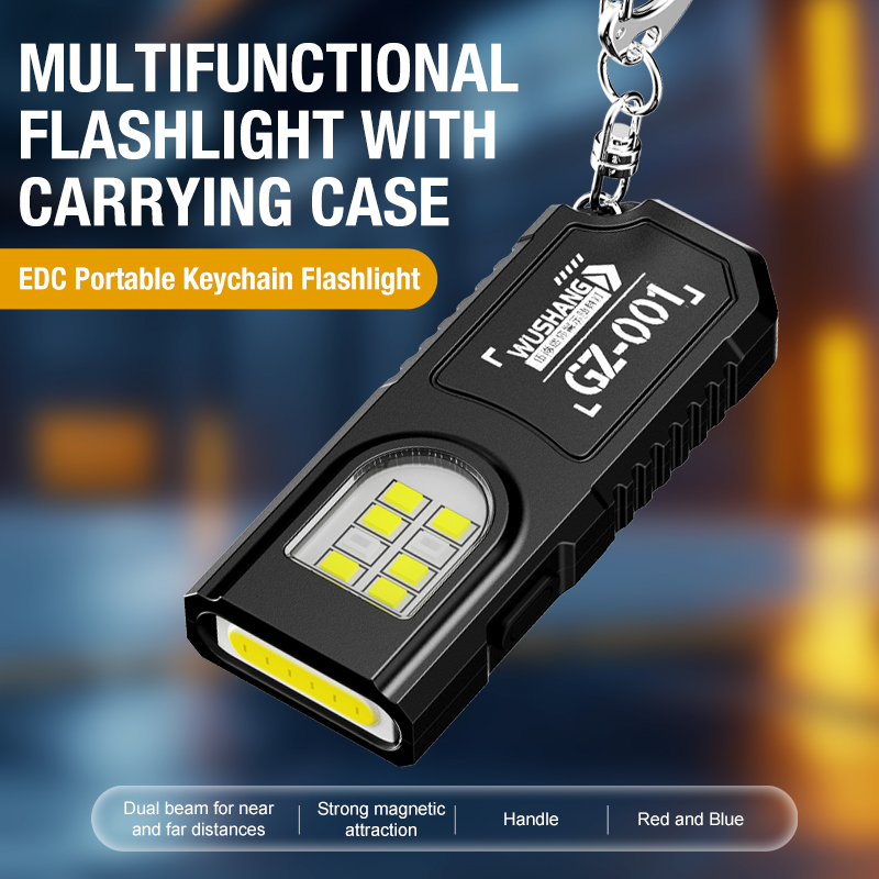 Outdoor Lighting Electric - Portable Keychain LED COB Flashlight USB