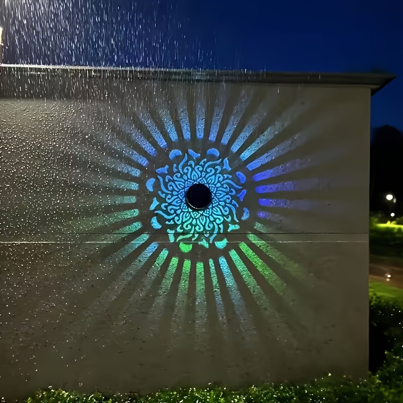 Outdoor Lighting Linear - Solar LED Wall Light Mandala Projection