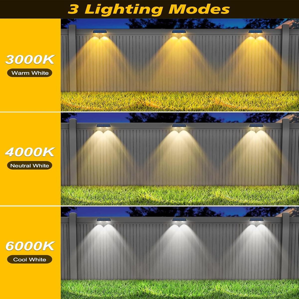 4Pcs Solar Fence Lights Dusk T - Outdoor Yard Lighting Fixtures recension och pris