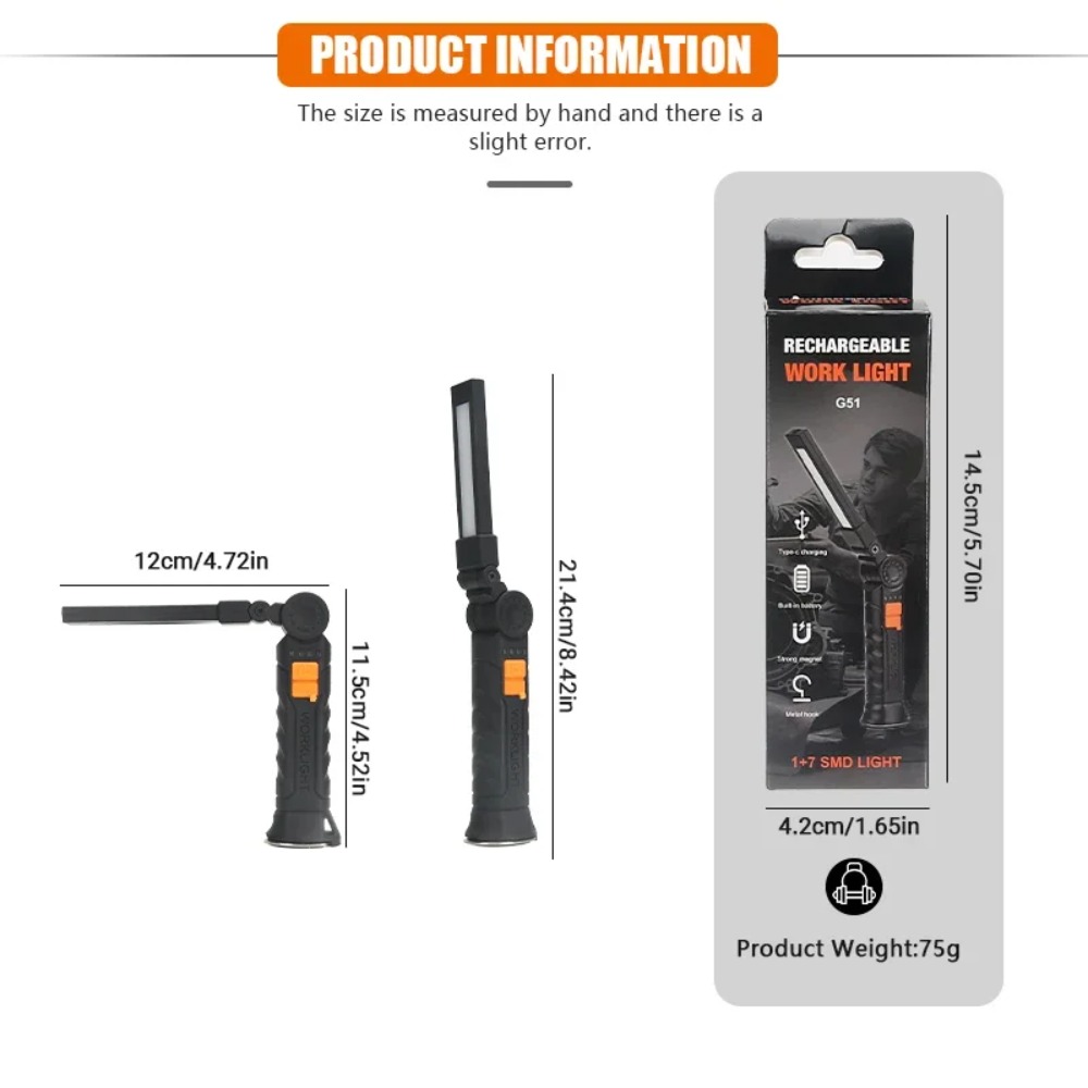 Portable COB LED Flashlight US - Outdoor Lighting Electric recension och pris
