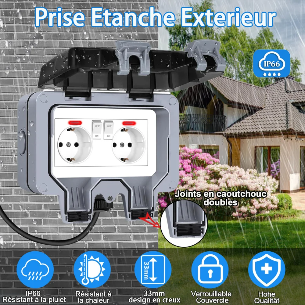 European-Style Outdoor Socket  - Outdoor Lighting Wall Mount recension och pris