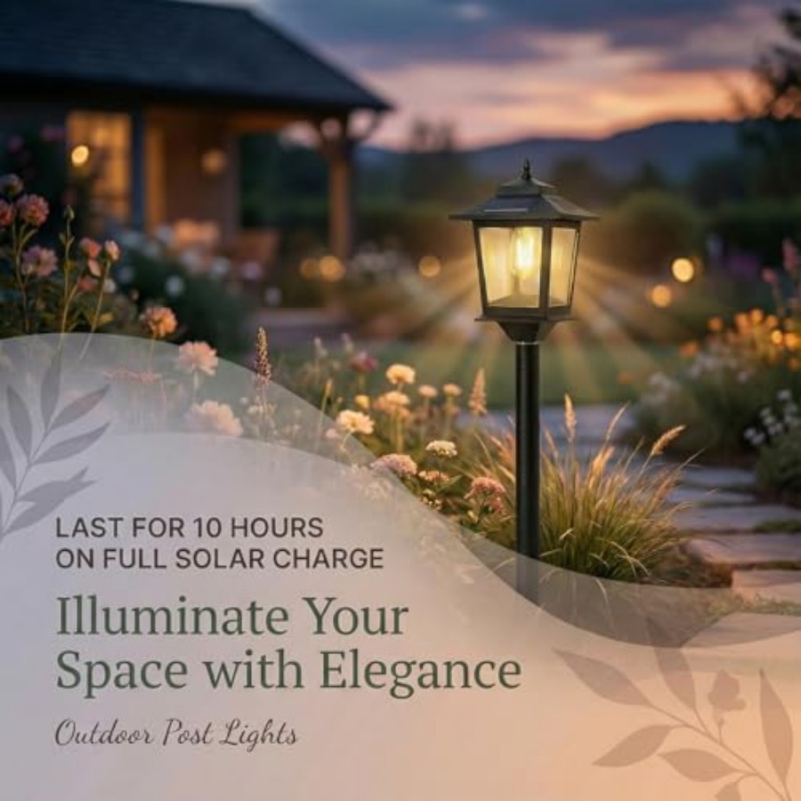 Outdoor Solar Post Lights, 2-P - Outdoor Lighting Lamps recension och pris