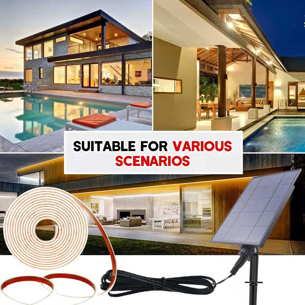 24V Solar COB LED Strip Lights - Outdoor Lighting Linear recension och pris