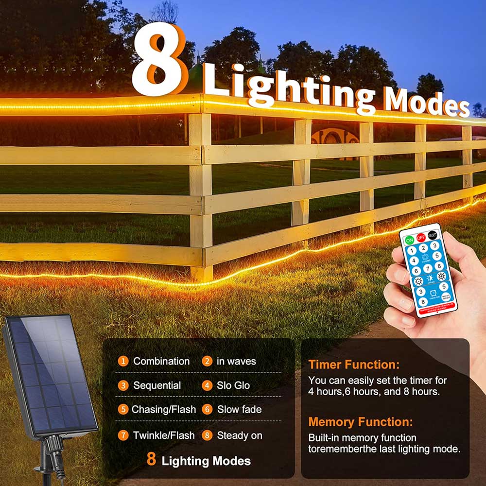 24V Solar COB LED Strip Lights - Outdoor Lighting Linear recension och pris