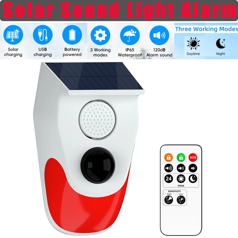 Solar Sound Light Alarm Wirele - Outdoor Lighting Motion Sensor recension och pris