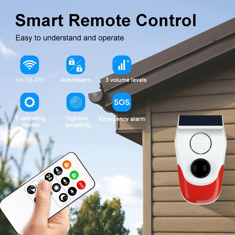 Solar Sound Light Alarm Wirele - Outdoor Lighting Motion Sensor recension och pris