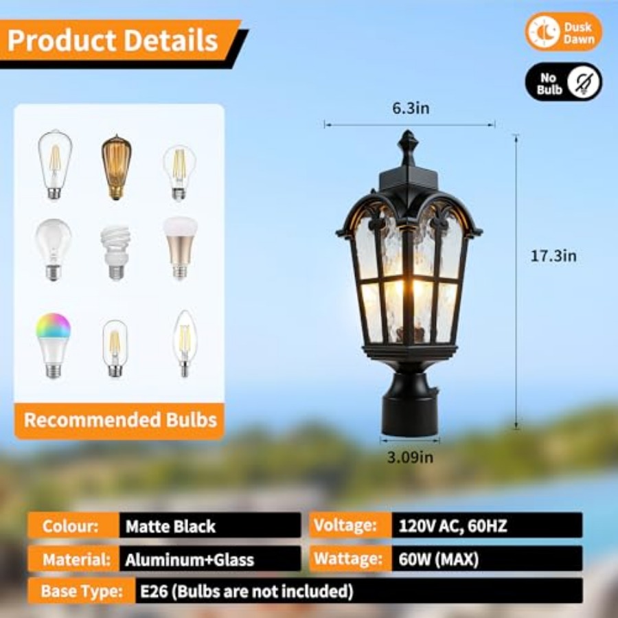 Sensor Outdoor Post Lights Wat - Outdoor Lighting Lamps recension och pris