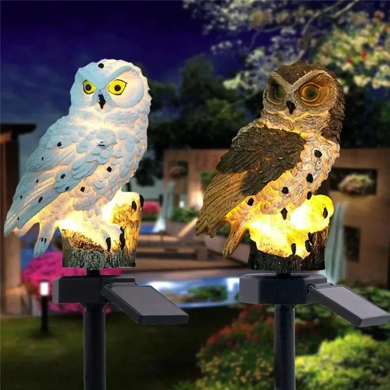 Solar Owl Statue Garden Light  - Outdoor Lighting Electric recension och pris