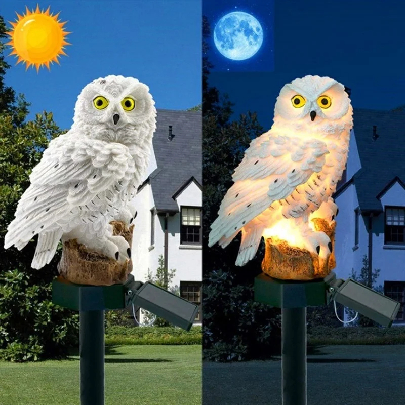 Solar Owl Statue Garden Light  - Outdoor Lighting Electric recension och pris
