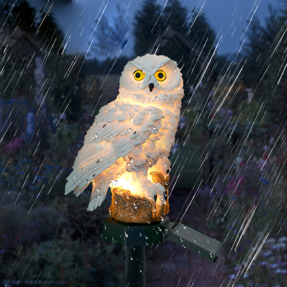 Solar Owl Statue Garden Light  - Outdoor Lighting Electric recension och pris
