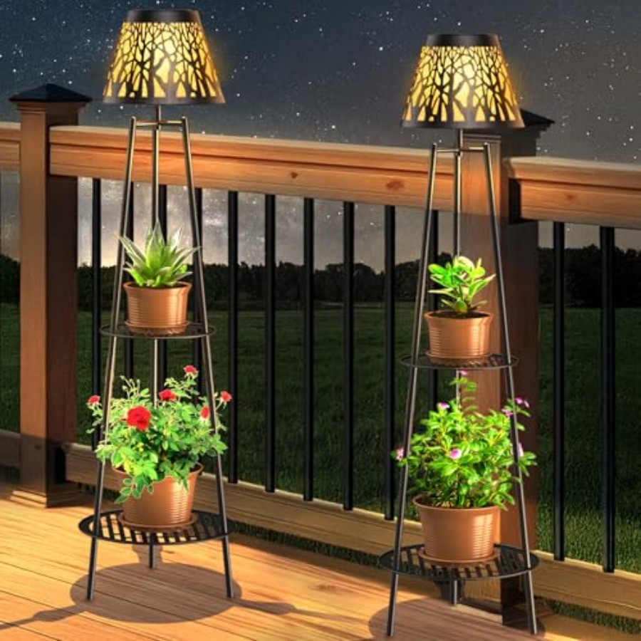 2 Pack Outdoor Solar Floor Lam - Outdoor Lighting Lamps recension och pris