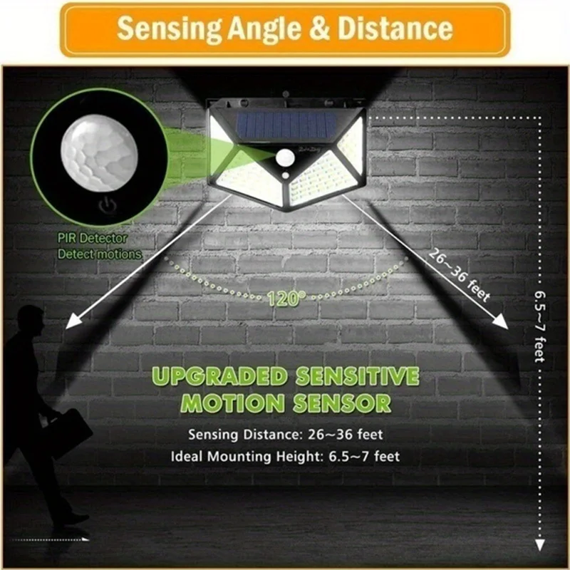 100Led Multifunctional Solar L - Outdoor Lighting Motion Sensor recension och pris