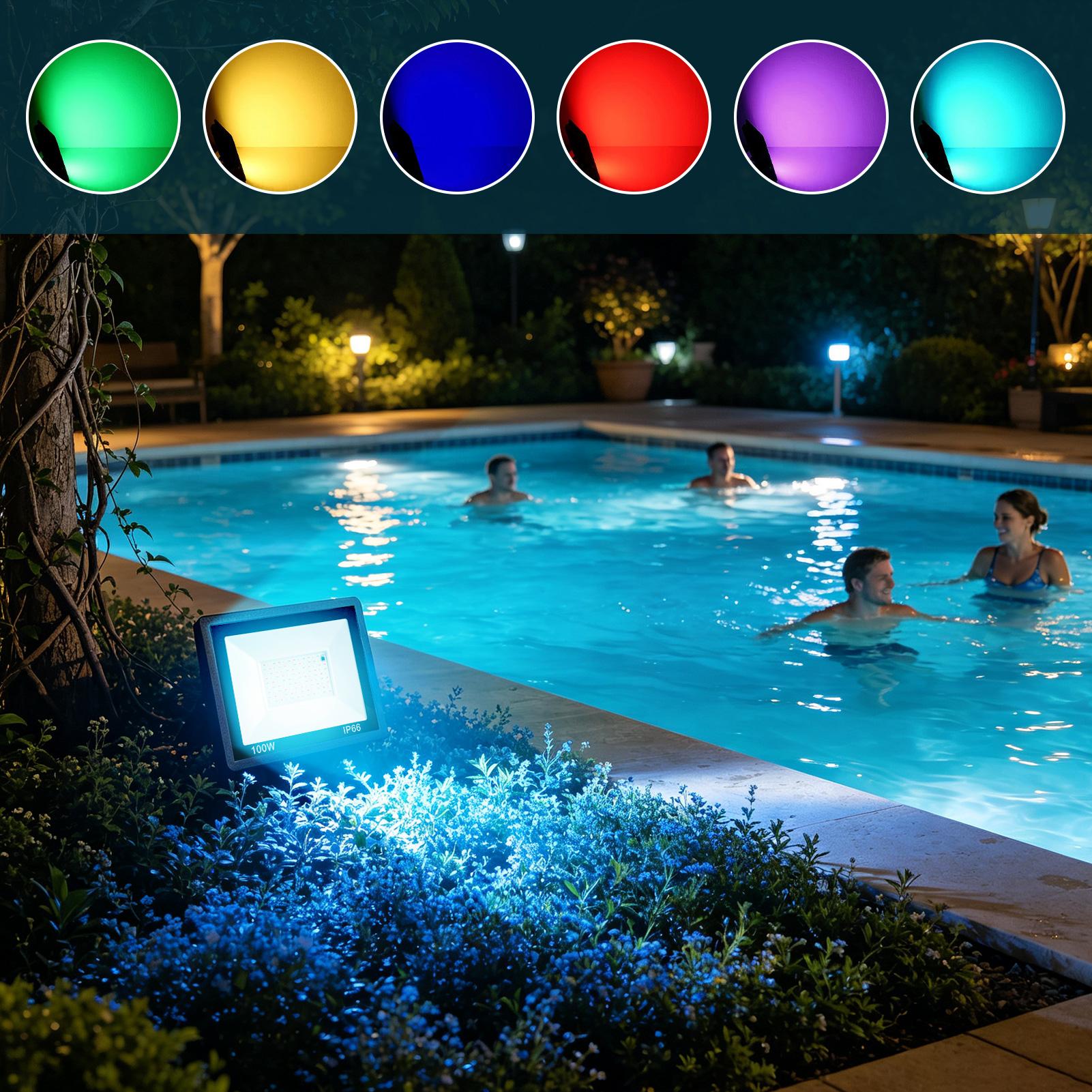 LED Flood Light Outdoor RGB Co - Outdoor Yard Lighting Fixtures recension och pris