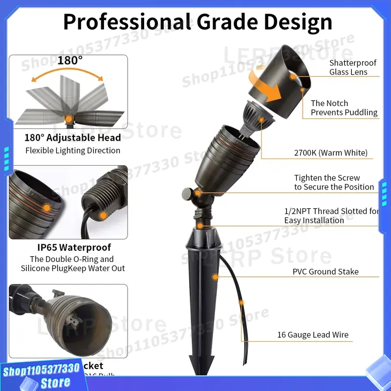Low Voltage MR16 LED Spotlight - Outdoor Yard Lighting Fixtures recension och pris