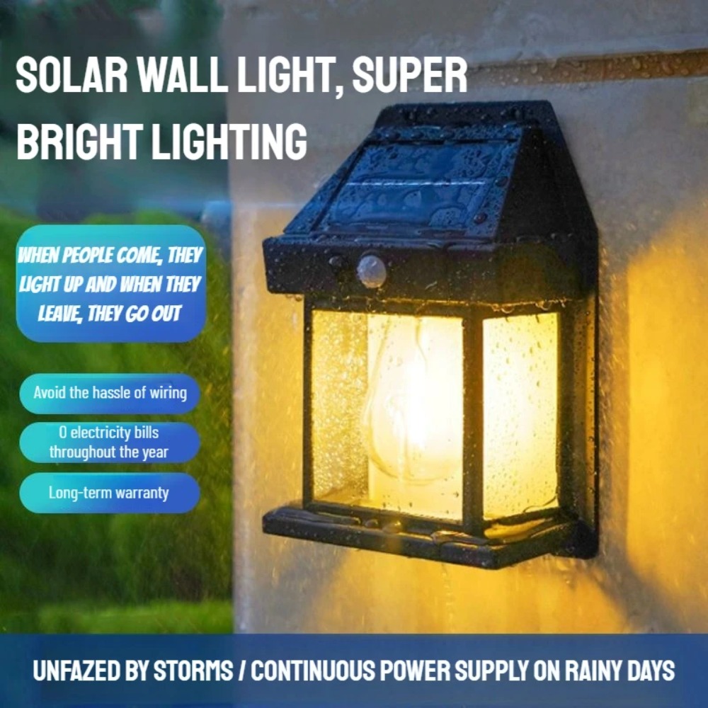 1 PC Solar LED Wall Lamp Water - Outdoor Yard Lighting Fixtures recension och pris
