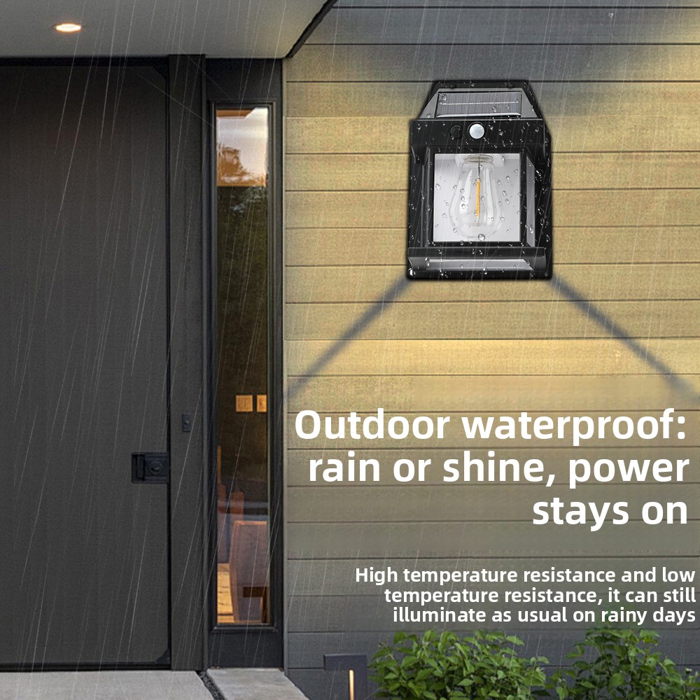 1 PC Solar LED Wall Lamp Water - Outdoor Yard Lighting Fixtures recension och pris