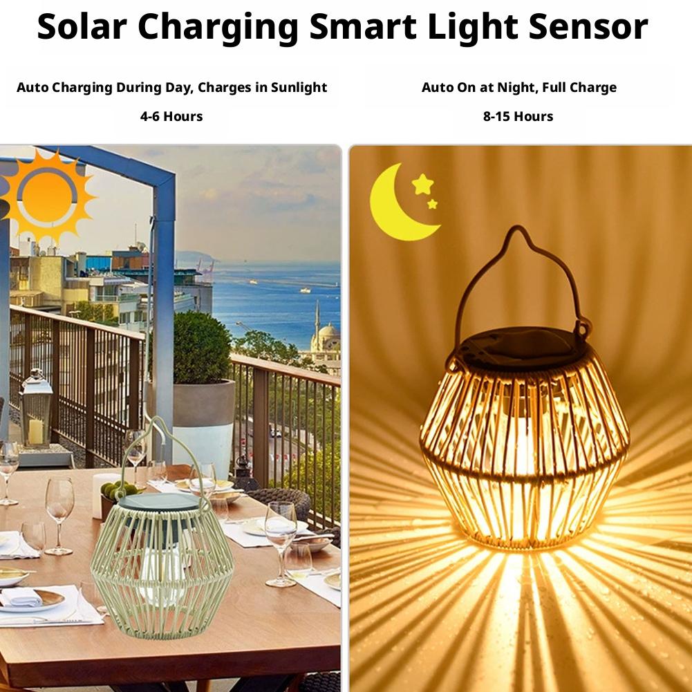 IP65 Waterproof Solar Rattan L - Outdoor Lighting Lamps recension och pris
