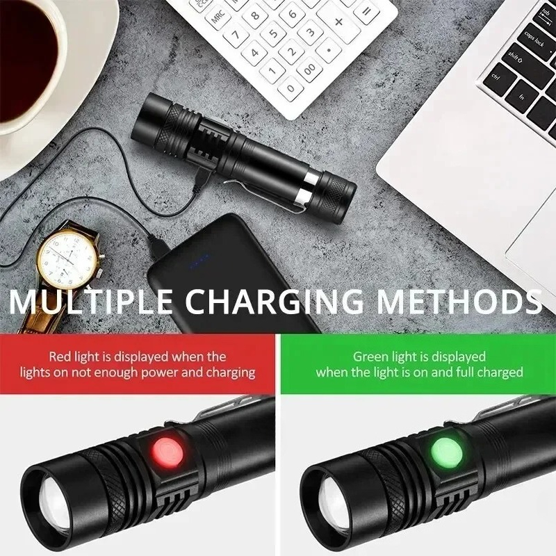 T6 LED Rechargeable Flashlight - Outdoor Lighting Electric recension och pris