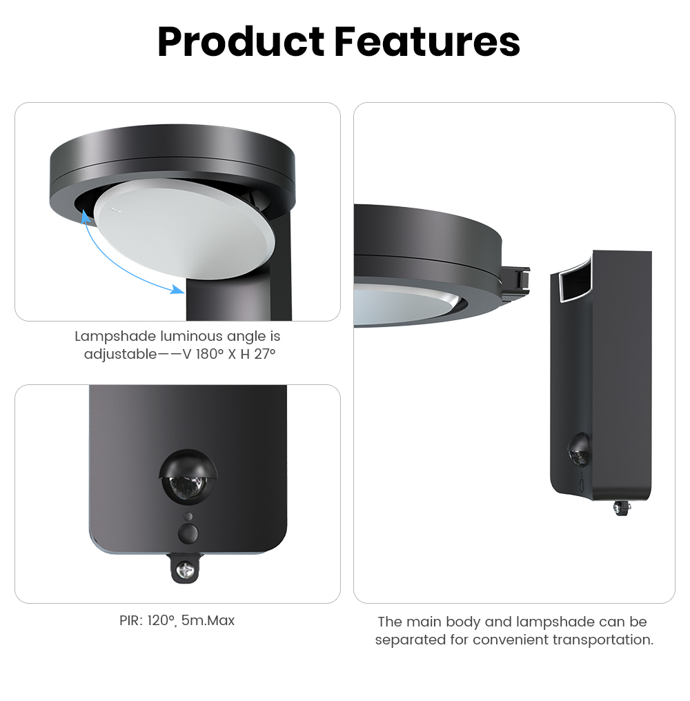 SRESKY Solar Powered Outdoor W - Outdoor Lighting Wall Mount recension och pris