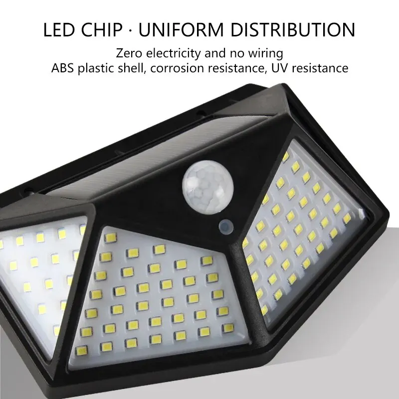 Motion Sensor 100LED Solar Wal - Outdoor Lighting Motion Sensor recension och pris