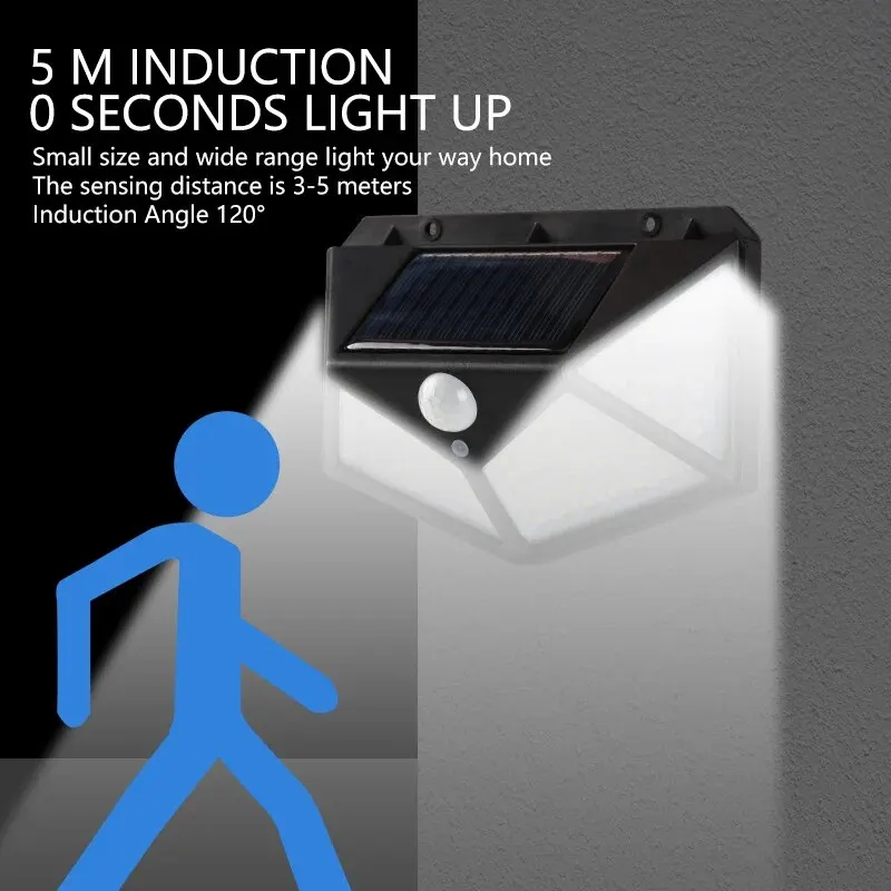 Motion Sensor 100LED Solar Wal - Outdoor Lighting Motion Sensor recension och pris