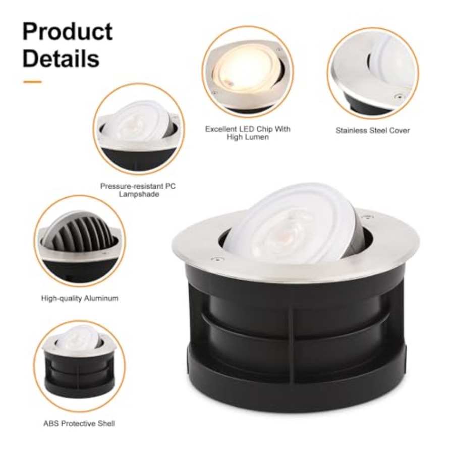 Angle-Adjustable Inground Ligh - Outdoor Lighting Ground Fixtures recension och pris